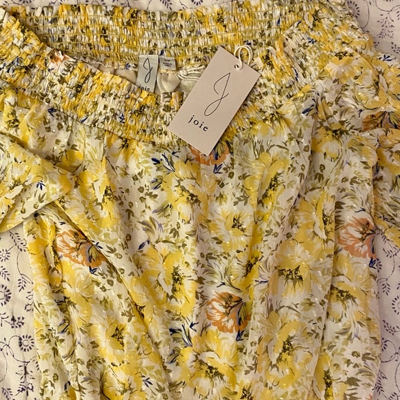 Joie Yellow Floral Blouse - Picture 4 of 5